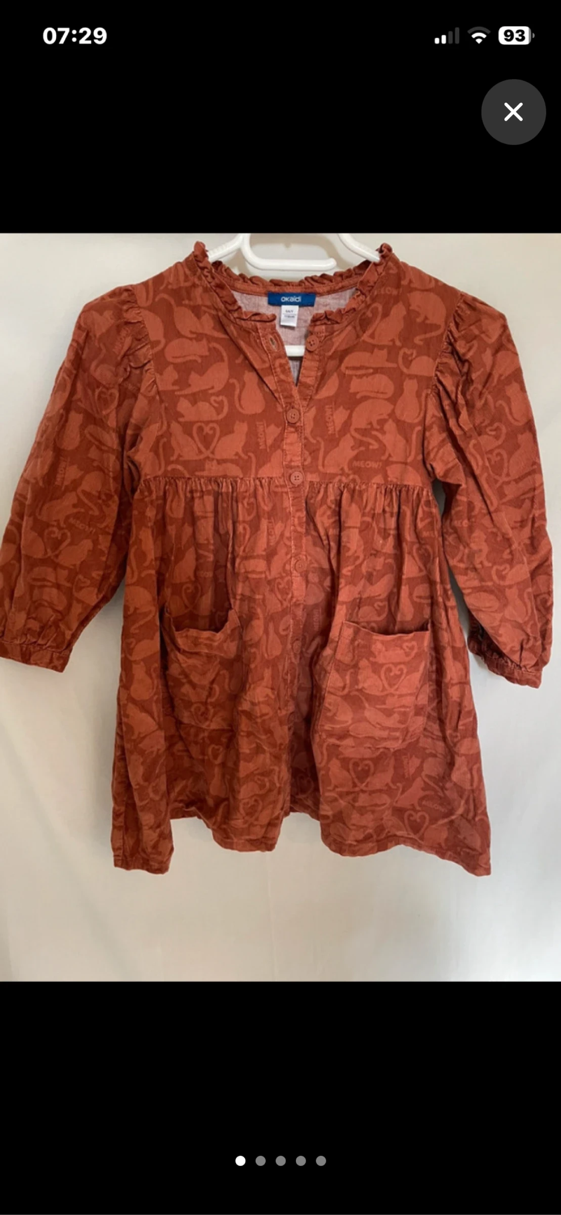Robe velours 6 ans 